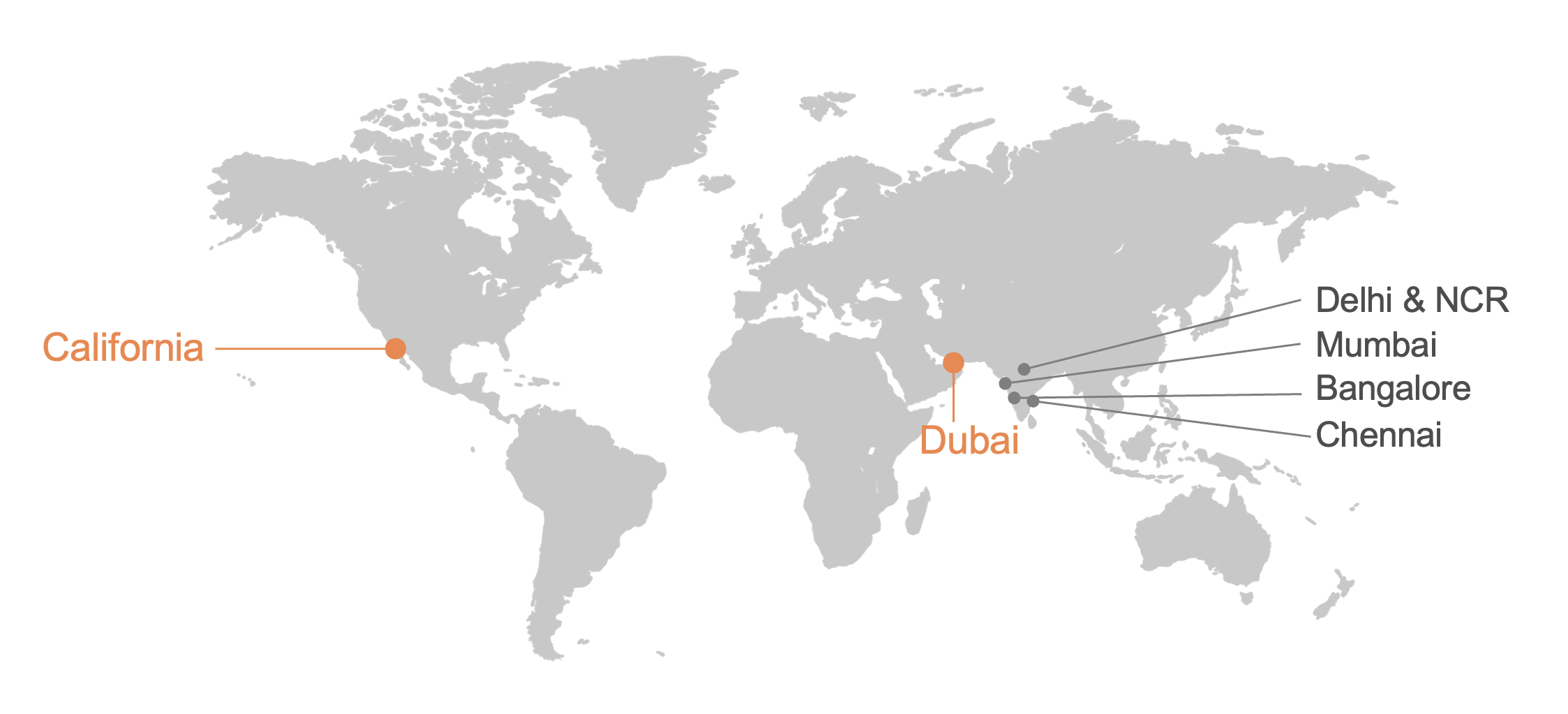 Global offices of Krya Solutions